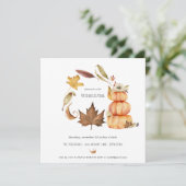 Uitnodiging Friendsgiving Thanksgiving Feestje (Staand voorkant)