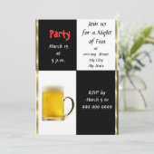 Uitnodiging Fun Beer Party (Staand voorkant)