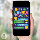 Uitnodiging Fun Emoji Party