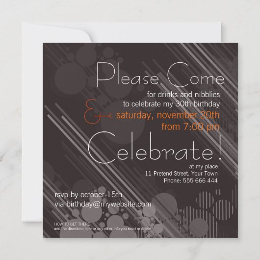 Uitnodiging funky House Dance Party (Achterkant)