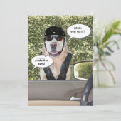 Uitnodiging Funny Graduation Party (Staand voorkant)