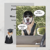Uitnodiging Funny Graduation Party (Voorkant / Achterkant)