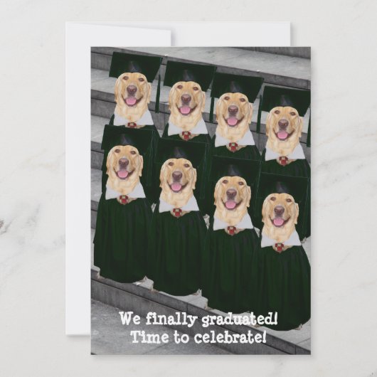 Uitnodiging Funny Graduation Party (Voorkant)