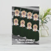 Uitnodiging Funny Graduation Party (Staand voorkant)