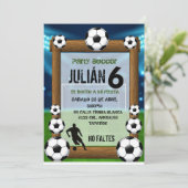 uitnodiging futboll (Staand voorkant)