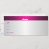 Uitnodiging gaan weg partij meisjes fiets bagage p (Achterkant)