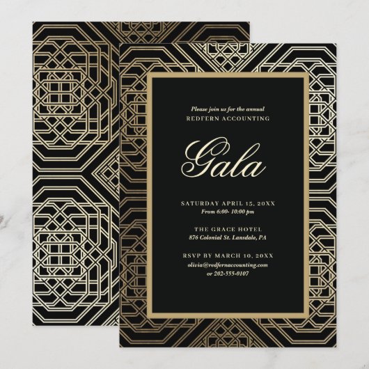 Uitnodiging Gala Party (Voorkant / Achterkant)