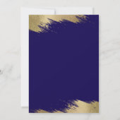 Uitnodiging galabal blauwe gouden formele gebeurte (Achterkant)