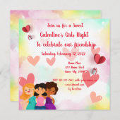 Uitnodiging Galentine´s Meidenavond (Voorkant / Achterkant)