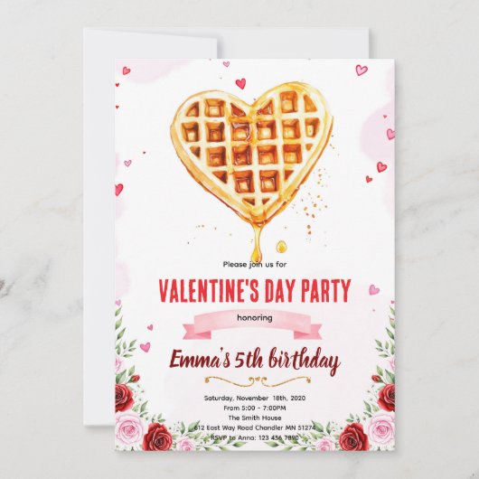 Uitnodiging Galentine's Brunch feestje (Voorkant)
