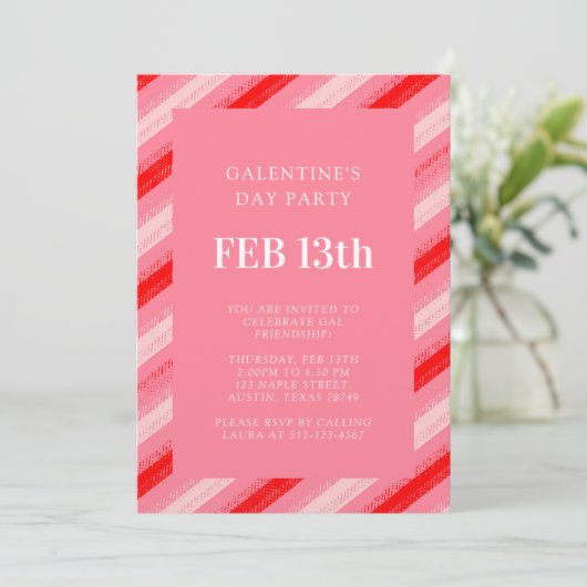 Uitnodiging Galentines Day (Staand voorkant)