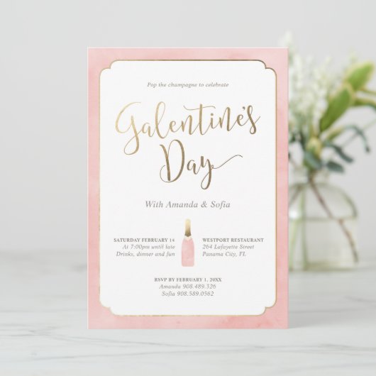 Uitnodiging Galentines Day (Staand voorkant)