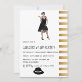 Uitnodiging Gangsters en Flappers Feest (Voorkant)