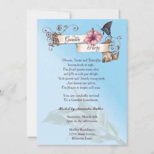 Uitnodiging  Garden (Voorkant)