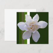 Uitnodiging - Gardenia op staven (Voorkant / Achterkant)