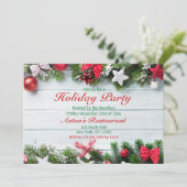 Uitnodiging Garland Holiday Party (Staand voorkant)