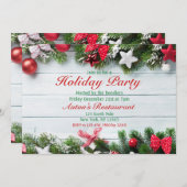 Uitnodiging Garland Holiday Party (Voorkant / Achterkant)