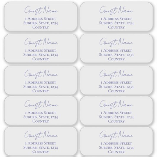 Uitnodiging Gastgegevens Transparant Sticker (Voorkant)