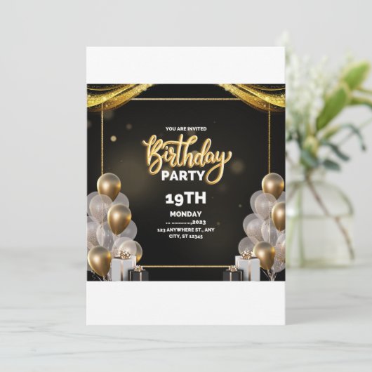 UITNODIGING GEBOORTE 19E (Staand voorkant)