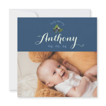 Uitnodiging geboortekaartje zwarte bes