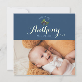 Uitnodiging geboortekaartje zwarte bes