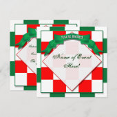 Uitnodiging - - Gecontroleerd rood/groen (Voorkant / Achterkant)