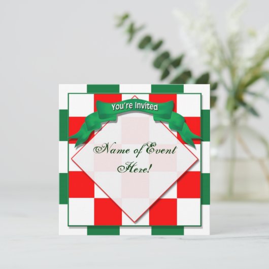 Uitnodiging - - Gecontroleerd rood/groen (Staand voorkant)