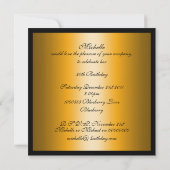 Uitnodiging Geel & Zwart Bloemen (Achterkant)