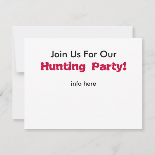 Uitnodiging Gele & Blauwe Duck Hunting Party (Achterkant)