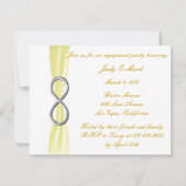 Uitnodiging Gele Infinity Engagement Party (Voorkant)