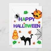 Uitnodiging gelukkig Halloween (Voorkant / Achterkant)