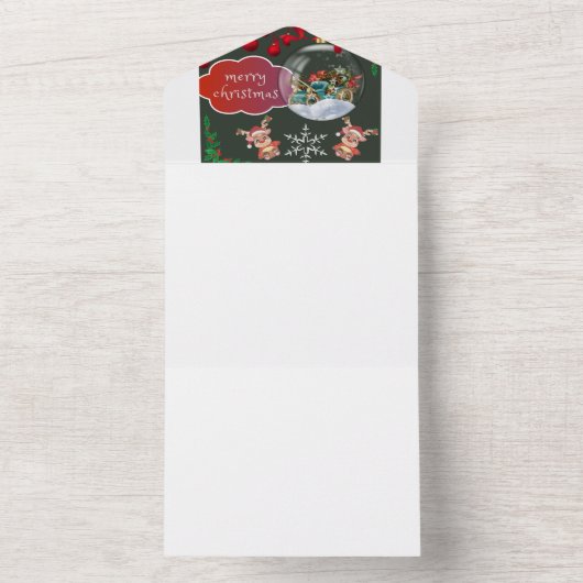 Uitnodiging Gelukkige Kerstmis (Binnen)