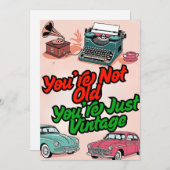 Uitnodiging Gelukkige Verjaardagskaarten (Voorkant / Achterkant)