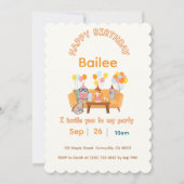 Uitnodiging gelukkige verjaardagskatten (Voorkant)