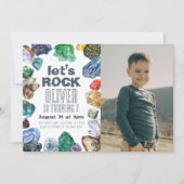 Uitnodiging Geologie Verjaardag Foto (Voorkant)