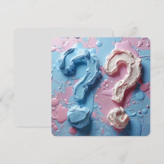 Uitnodiging Geslacht Onthullen Partij Eenvoudige a (Voorkant / Achterkant)