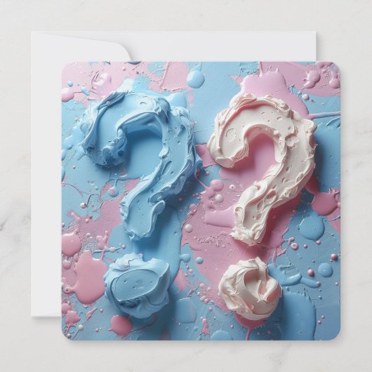 Uitnodiging Geslacht Onthullen Partij Eenvoudige a (Voorkant)