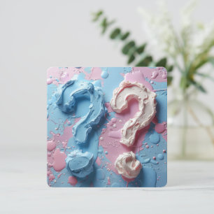 Uitnodiging Geslacht Onthullen Partij Eenvoudige a