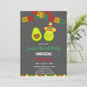 Uitnodiging geslacht onthulling feestje Fiesta (Staand voorkant)