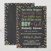 Uitnodiging geslacht onthulling Groen Koraal Jonge (Voorkant / Achterkant)