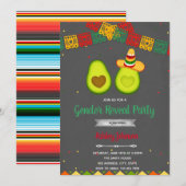 Uitnodiging geslacht verklap feest (Voorkant / Achterkant)