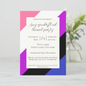 Uitnodiging geslacht vloeibare queer vlag feest vi (Staand voorkant)