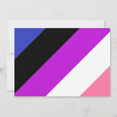 Uitnodiging geslacht vloeibare queer vlag feest vi (Achterkant)