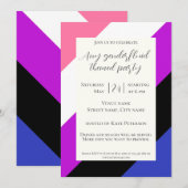 Uitnodiging geslacht vloeibare queer vlag feest vi (Voorkant / Achterkant)