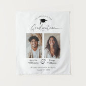 Uitnodiging Gezamenlijke Afstudeerfeest 2 Foto Wandkleed (Voorkant)