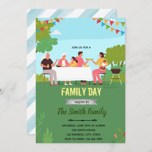 Uitnodiging gezinsdag (Voorkant / Achterkant)