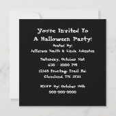 Uitnodiging Ghost Halloween Party (Achterkant)