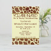 Uitnodiging Giraffe-drukkerij (Staand voorkant)