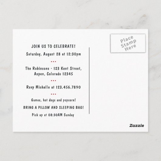 Uitnodiging Girl Game Night Video Game Party (Achterkant)