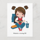 Uitnodiging Girl Game Night Video Game Party (Voorkant)